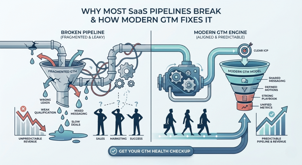 Why Most SaaS Pipelines Break And How Modern GTM Fixes It